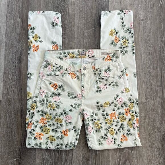 Citizens of Humanity Mandy High Waist Retro Slim Roll Up Floral Jeans - Size: 25 - Picture 13 of 14